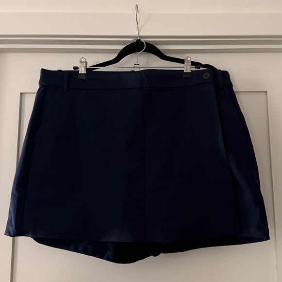 J. Crew Wrap Front Skort - Navy - Picture 3 of 5